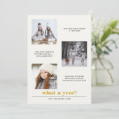 Minimal grafisch | Jahr im Überblick 3 Foto Collag Karte (Stehend Vorderseite)