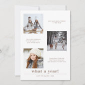 Minimal grafisch | Jahr im Überblick 3 Foto Collag Karte (Vorderseite)