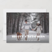 Minimal grafisch | Ruby Red Christmas Foto Karte (Vorderseite)