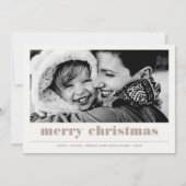 Minimal grafisch | Sand Frohe Weihnachten Foto Karte (Vorderseite)