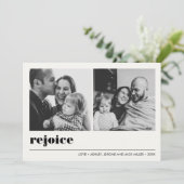 Minimal grafisch | Schwarzes Weihnachtsfest 2 Foto Karte (Stehend Vorderseite)