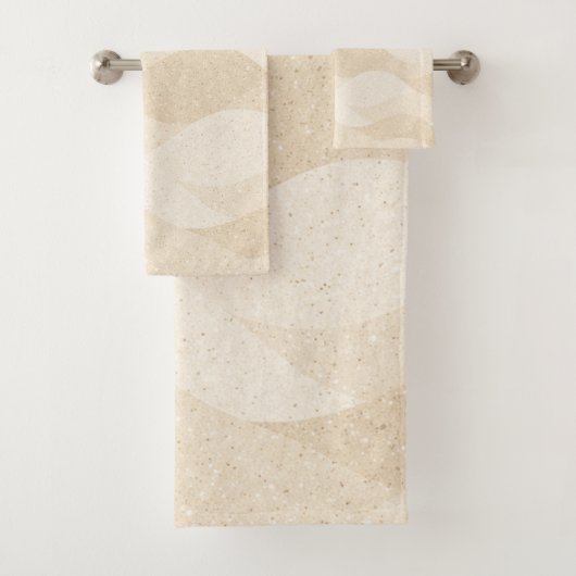 Minimal Grain Texture ,Soft, Neutral pattern Badhandtuch Set (Insitu)