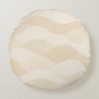 Minimal Grain Texture ,Soft, Neutral pattern Rundes Kissen