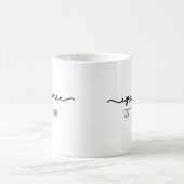 Minimal Grandma Established Handwritten Name Year Kaffeetasse (Mittel)