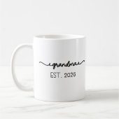 Minimal Grandma Established Handwritten Name Year Kaffeetasse (Links)