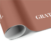 Minimal GRATEFUL | Terracotta Holiday Geschenkpapier (Rolleneckpunkt)