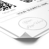 Minimal grau 2 QR-Codes Business Scan zu zahlen Poster (Ecke)