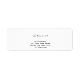 Minimal grau haben wir hinzugefügt Namen Adresse T