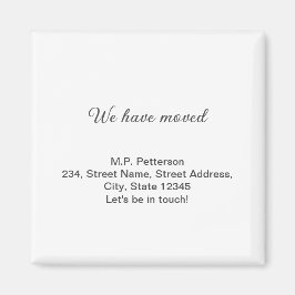 Minimal grau haben wir hinzugefügt Namen Adresse T Magnet