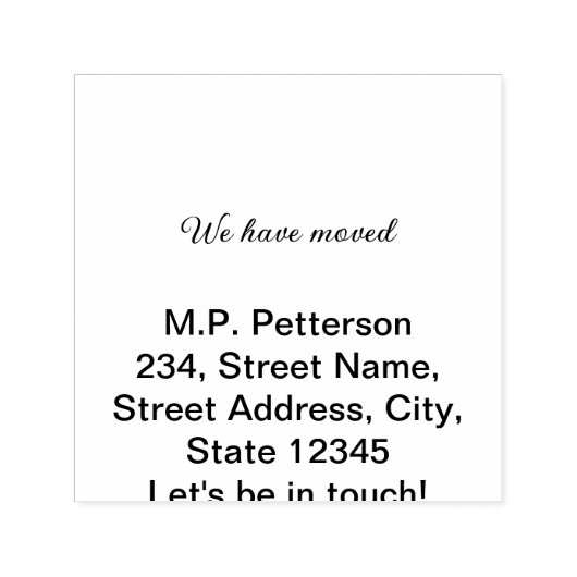 Minimal grau haben wir hinzugefügt Namen Adresse T Permastempel (Design)