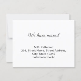 Minimal grau haben wir hinzugefügt Namen Adresse T Postkarte