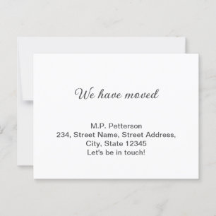 Minimal grau haben wir hinzugefügt Namen Adresse T Postkarte