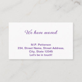 Minimal grau haben wir hinzugefügt Namen Adresse T Visitenkarte