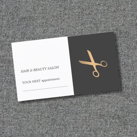 Minimal Graue Imitate Goldhaar Ernennung Terminkarte