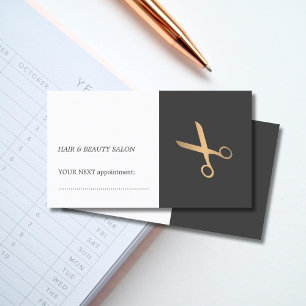 Minimal Graue Imitate Goldhaar Ernennung Terminkarte