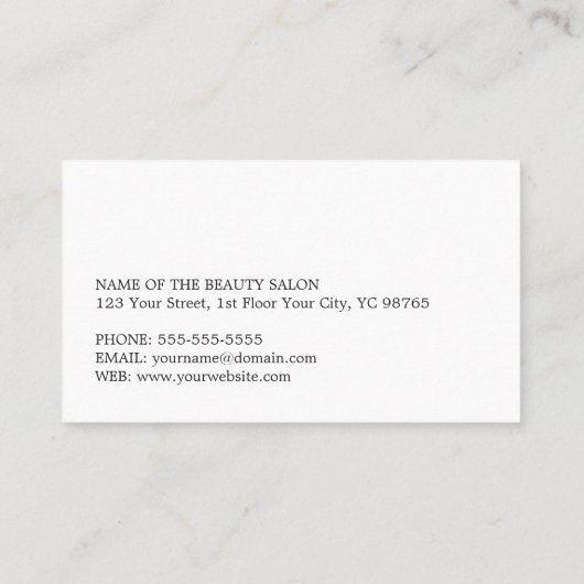 Minimal Graue Imitate Silberhaar Terminkupon Rabattkarte (Rückseite)