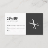 Minimal Graue Imitate Silberhaar Terminkupon Rabattkarte (Vorderseite)