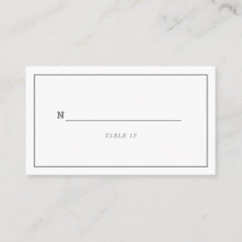 Minimal graue Platzkarte
