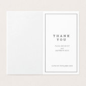 Minimal graue viereckige Hochzeit danke Ihnen dafü (Außenseite Aufgefaltet)