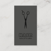 Minimal Gray Black Hairstylist/Salon Visitenkarte (Vorderseite)