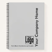 Minimal Gray Black Small Business Stationery Notizblock (Vorderseite)