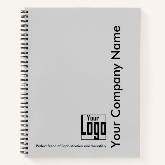 Minimal Gray Black Small Business Stationery Notizblock (Vorderseite)