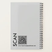 Minimal Gray Black Small Business Termin Buch Planer (Rückseite)