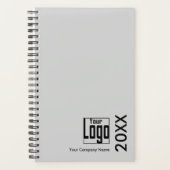 Minimal Gray Black Small Business Termin Buch Planer (Vorderseite)