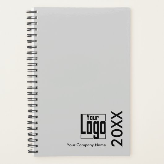 Minimal Gray Black Small Business Termin Buch Planer (Vorderseite)