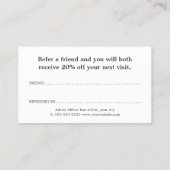 Minimal Gray Faux Gold Scissors Hair Stylist Visitenkarte (Rückseite)