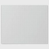 Minimal Gray Gingham Karo Geschenkpapier (Flach)