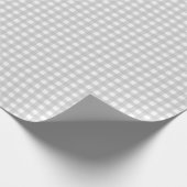 Minimal Gray Gingham Karo Geschenkpapier (Ecke)