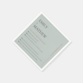 MINIMAL GRAY GREEN TYPOGRAPHY FUN FAACTS SERVIETTE (Ecke)