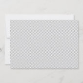 Minimal Gray Polka Dot Muster Save The Date (Rückseite)
