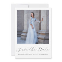 Minimal Gray Quinceanera Simple Calligraphy Foto