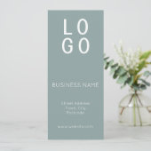 MINIMAL GREEN BUSINESS LOGO LOYALTY REWARD CARD (Stehend Vorderseite)