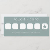 MINIMAL GREEN BUSINESS LOGO LOYALTY REWARD CARD (Rückseite)