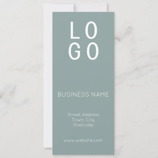 MINIMAL GREEN BUSINESS LOGO LOYALTY REWARD CARD (Vorderseite)