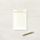 Minimal Green Daily Checklist Planner Design Post-it Klebezettel (Auf Schreibtisch)