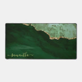 Minimal Green Emerald Custom Schreibtischunterlage (Vorderseite)
