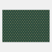 Minimal Green Gold Weihnachtsbaum Geschenkpapier Set (Vorderseite 3)