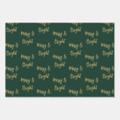 Minimal Green Gold Weihnachtsbaum Geschenkpapier Set (Vorderseite 2)