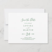 Minimal Green Marry Kleine Weihnachten Save the Da (Rückseite)