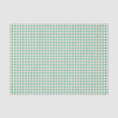 Minimal Green Tartan Kariert Gingham Weihnachten Seidenpapier (Vorderseite)