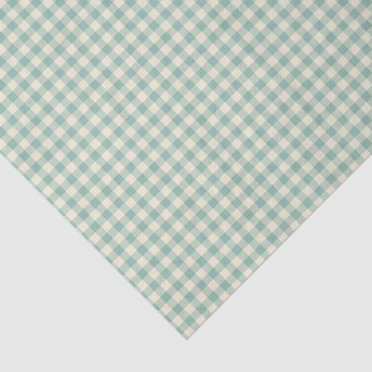Minimal Green Tartan Kariert Gingham Weihnachten Seidenpapier (Ausschnitt)