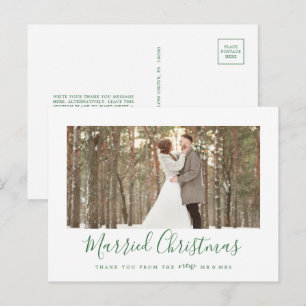 Minimal Green Verheiratet Weihnachten Neu gedankt