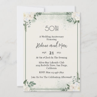Minimal Greenerity Hochzeitstag Einladungen