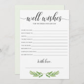 Minimal Greenerity Wedding Brunnen Wünsche und Rat (Vorne/Hinten)