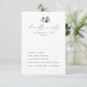 Minimal Greenerity Wedding RSVP (Stehend Vorderseite)