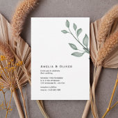 Minimal Greenery Botanical Wedding Invitation Einladung